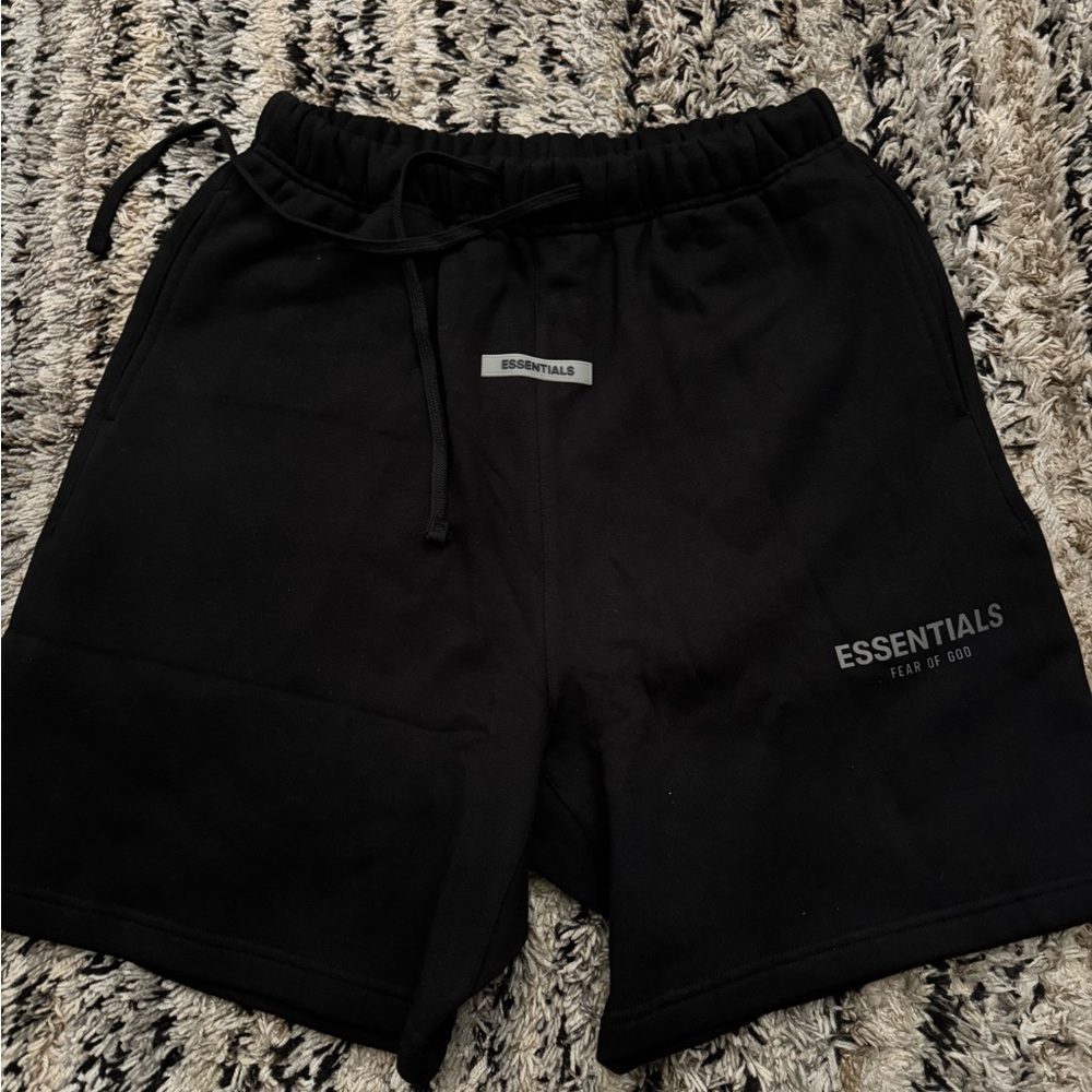 Fear of God Essentials Black Athletic Shorts